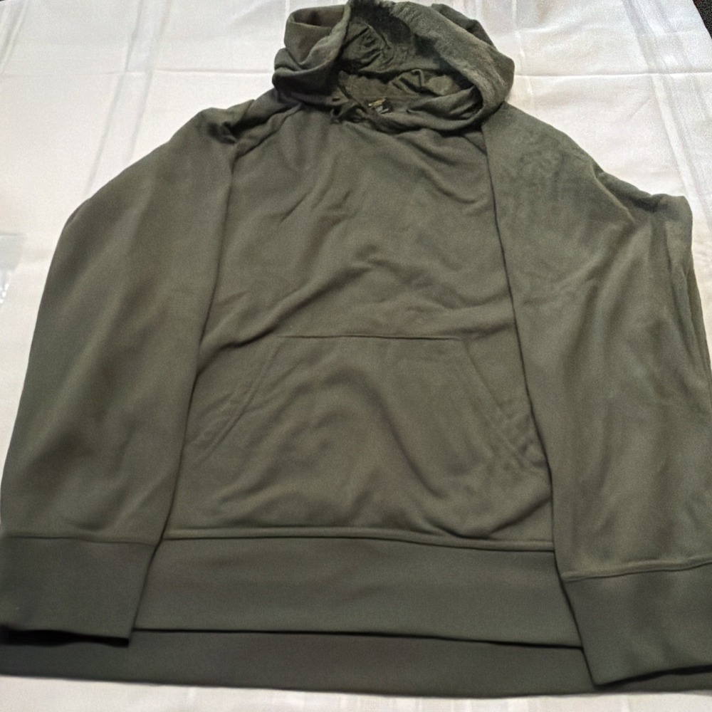 Athletic Works Mens Olive Green Fleece Hoodie Sweatshirt XXXL 22 AW32100